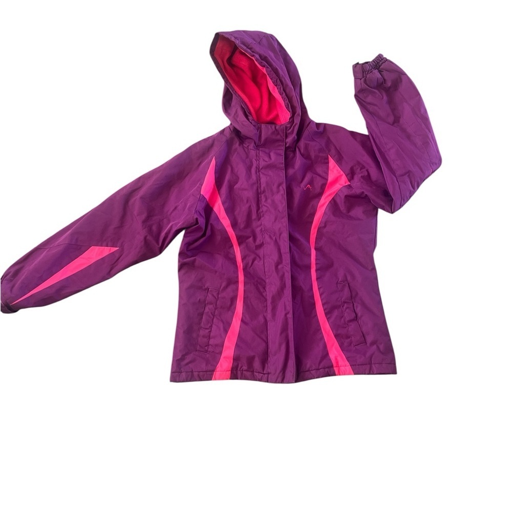 Purple and Pink Hooded Jacket Girls Size 14